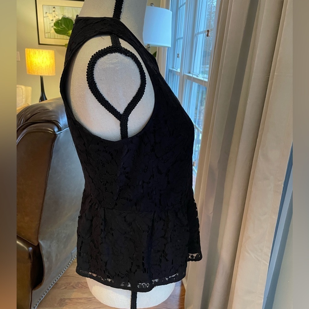 JCrew Size 4 Black Lacey Tank Lined - Picture 3 of 7